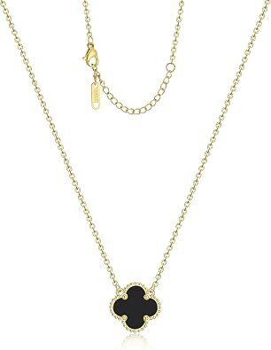 Clover Pendant Necklace 18K Gold Plated Four Leaf Clover Necklaces Lucky Simple Jewelry Gifts for Women