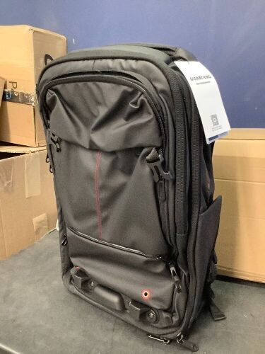 Fanwoli Rolling Vacuum Backpack Travel, One-Button Compression, Black