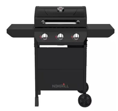 Nexgrill 3 Burner Liquid Propane Gas Grill in Black