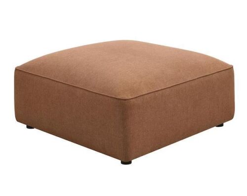 Coaster Jennifer Brown Fabric Square Ottoman