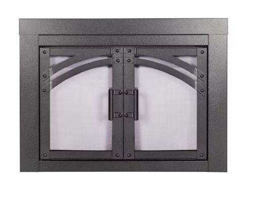 Pleasant Hearth Axel Large Glass Fireplace Doors