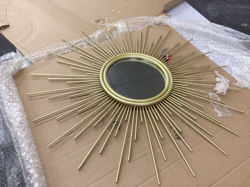 Gold Sunburst Mirror Wall Decor