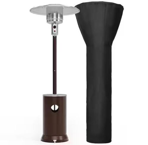 48000 BTU Bronze Propane Patio Heater with Cover - Loose Hardware