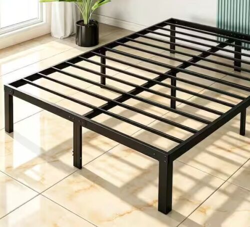 Black Heavy Duty Metal Queen Size Platform Bed Frame