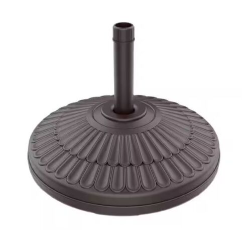 80 lbs. HDPE Round Patio Umbrella Base Free Standing Heavy Duty Base Water and Sand in Dark Brown