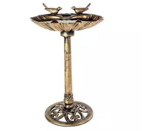 Patio Premier Bronze Resin Sitting Pair Birdbath