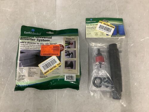 EarthMinded Rain Barrel Linking Kit & Diverter System with Fill Hose and Hole Saws