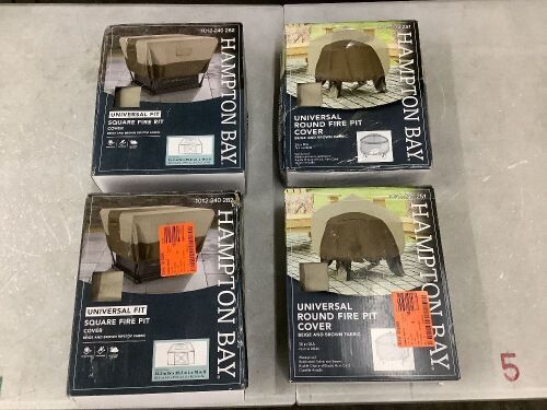 Lot of (4) Hampton Bay Fire Pit Covers