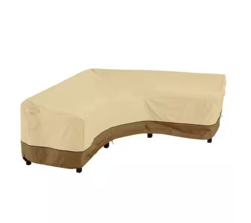 Classic Accessories Veranda 85 in. L x 33.5 in. W x 31 in. H V-Shaped Sectional Lounge Set Cover