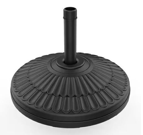 80 lbs. HDPE Round Patio Umbrella Base Free Standing Heavy Duty Base Water and Sand in Black
