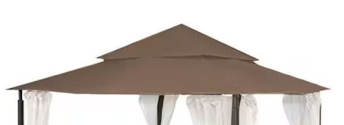 Garden Winds RipLock 350 Nutmeg Replacement Canopy Top Cover for 12 ft. x 12 ft. Harbor Gazebo