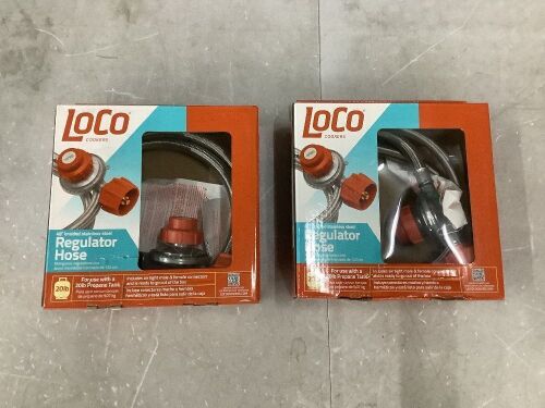 Lot of (2) LOCO 5/8 in. H Pressure Steel-Braided Regulator Hose