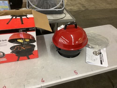 14 in. Portable Charcoal Grill in Red