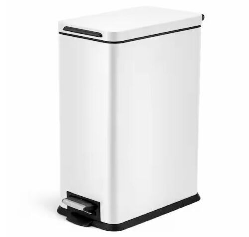 4.4 Gal. Stainless Steel Step-On Kitchen Trash Can with Soft Close Lid and Slim Shape