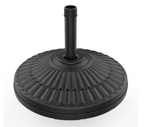 80 lbs. HDPE Round Patio Umbrella Base Free Standing Heavy Duty Base Water and Sand in Black