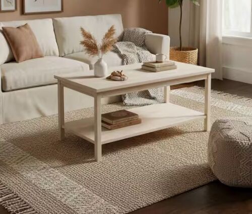 International Concepts Portman 36 in. Unfinished Rectangle Wood Top Coffee Table