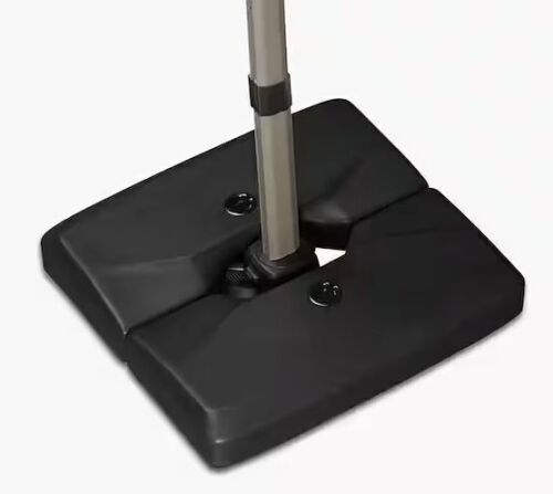 Purple Leaf Square 3D Surface Fashionable Sand/Water Filled Patio Umbrella Base in Black-75