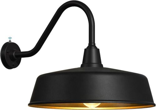 24" Extra Large Barn Gooseneck Light, Dusk to Dawn Exterior Fixture