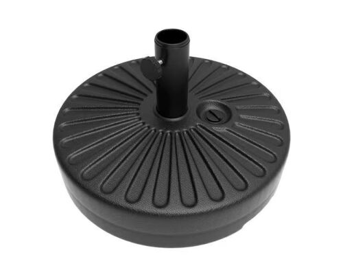 Pure Garden Weighted Plastic Patio Umbrella Base in Black