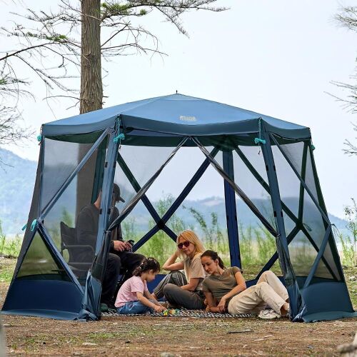TIMBER RIDGE Easy Pop Up Gazebo Canopy Tent for Camping, 11.5 X 9.8 Ft