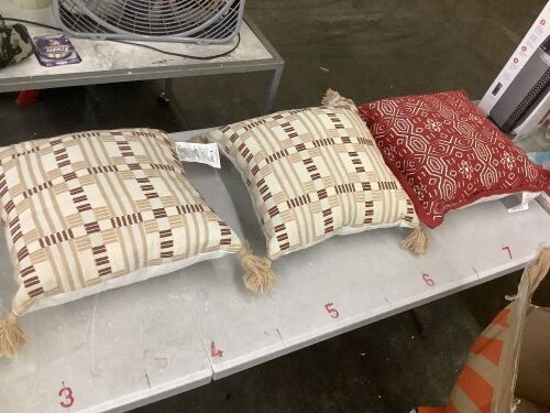 Lot of (3) Outdoor Throw Pillows
