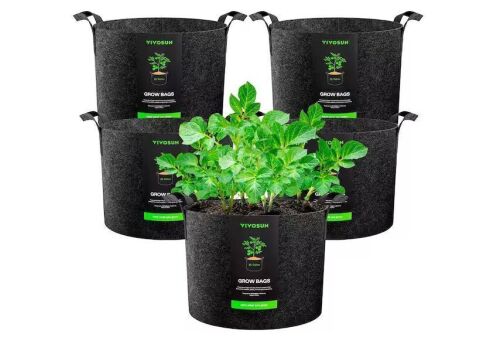 VIVOSUN 20 Gal. Heavy-Duty Nonwoven Fabric Plant Grow Bags with Handles (5-Pack)