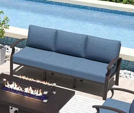 Aluminum 3 Person Outdoor Patio Sofa