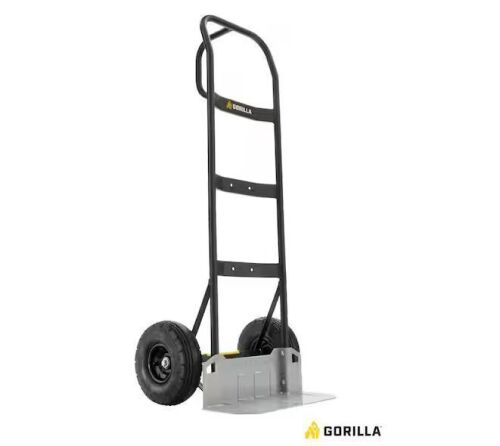 Gorilla 800 lbs. Capacity Steel Hand Truck with Multi-Grip Handle, Wideload Toe Plate, Super Duty Axle with Non-Slip Foot Lever