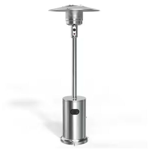 Hampton Bay 7 ft. 48,000 BTU Stainless Steel Propane Patio Heater with Wheels