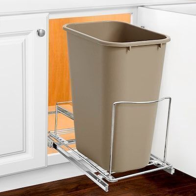 Lynk Professional Pull Out Trash Can Under Cabinet Drawer 10.1-in W x 11.25-in H x 20.25-in D