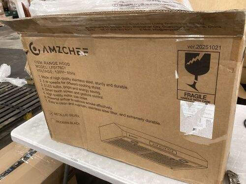 AMZCHEF 30" Under Cabinet Range Hood, 750CFM Stainless Steel Vent Hood