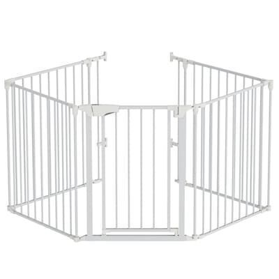 VINGLI 134-in Wide Configurable Pet Gate Adjustable 5-Panel