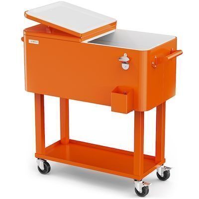 VINGLI 80 QT Patio Cooler Rolling Ice Chest