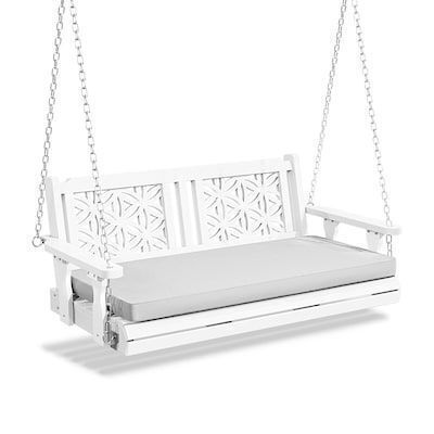 VINGLI 4.5 FT Outdoor Porch Swing with Cushions Eternal Flower Pattern Design Heavy Duty 880 LBS