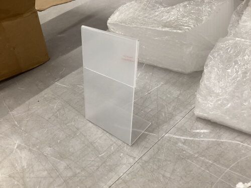 Acrylic Slanted Sign Holders, 30pc