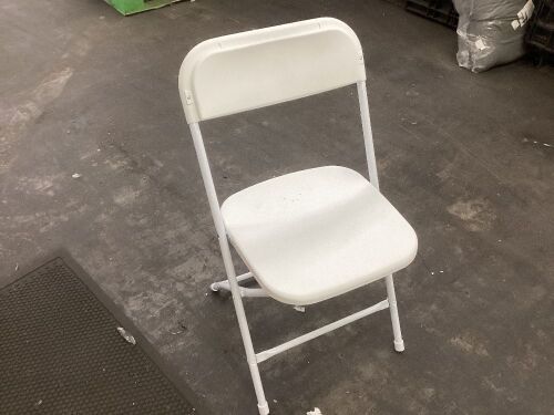 Whtie Plastic Folding Chairs, 10 pc