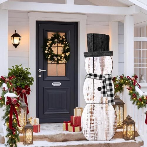 42 Inch Winter Snowman Porch Sign