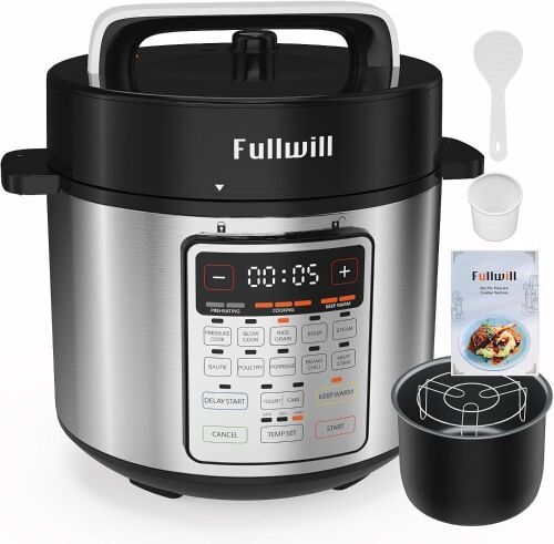 Fullwill 6QT Electric 9-in-1 Multi-Use Programmable Pressure Cooker