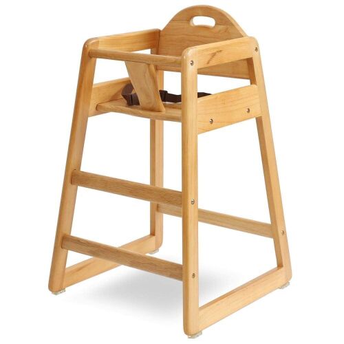 Restaurant-Style Stackable Wooden High Chair
