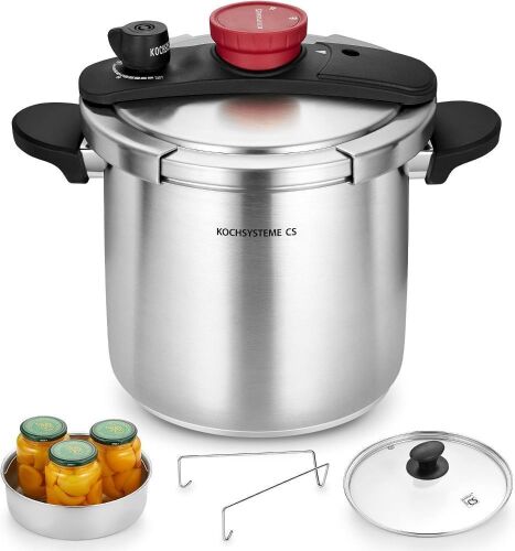KOCH SYSTEME CS Stainless Steel Pressure Cooker 8.5 Quart