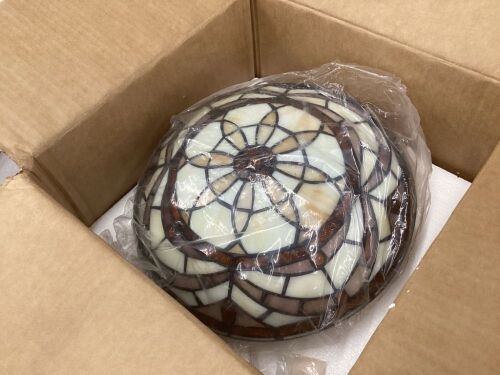 12" Flush Mount Tiffany Style Light Fixture