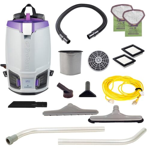 ProTeam GoFit 6, 6 Quart Commercial Backpack Vacuum with Restaurant Tool Kit