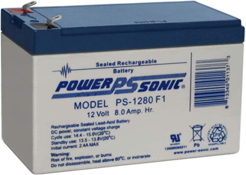 PS-1280 F1 12 Volt 8 Amp Hour Rechargeable SLA Battery
