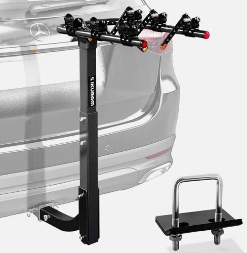 3 Bike Foldable Hitch Rack 2 Inch Receiver Anti Rattle Tightener SUV Truck