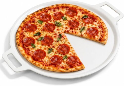 16" Hybrid Steel Pizza Pan, Ceramic Coating Pizza Steel Amazing Thermal Conductivity(237 W/m·K), Delicious Crispy Crust Pizza Baking, Lightweight, Food-grade Non-stick