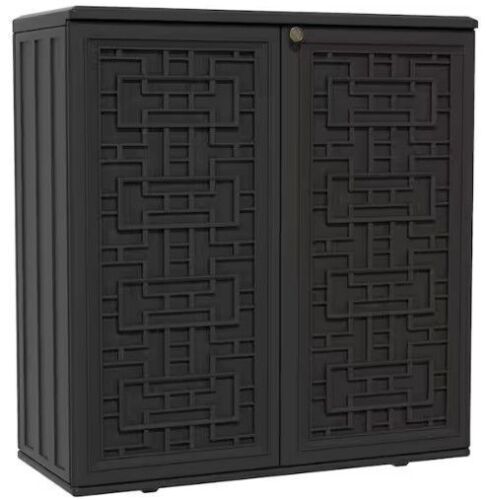 KINYING HDPE Maze Pattern Outdoor Storage Cabinet