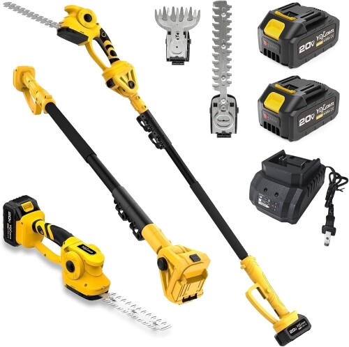 Volbriar 20V 2-in-1 Pole Hedge Trimmer&Grass Shear