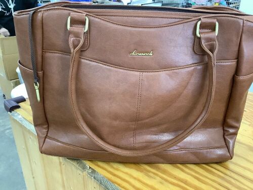Leather Vintage Tote Bag 15.6" 17.3"