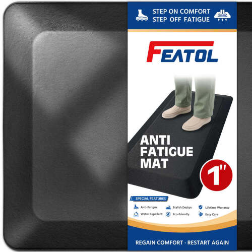 FEATOL Anti-Fatigue Mat | 1" Extra Thick Memory Foam