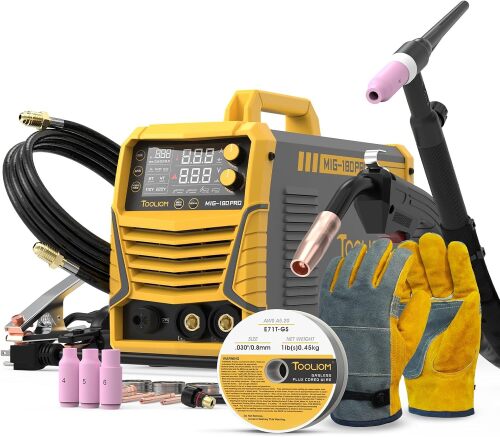 TOOLIOM 180A 110/220V 4-in-1 MIG Welder Kit with Lift TIG torch